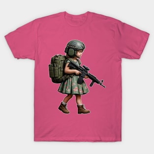 The Little Girl and a Toy Gun T-Shirt